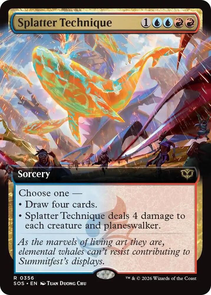 Splatter Technique 356 (Secrets of Strixhaven)  - Extended Art Foil | Chromatic Games