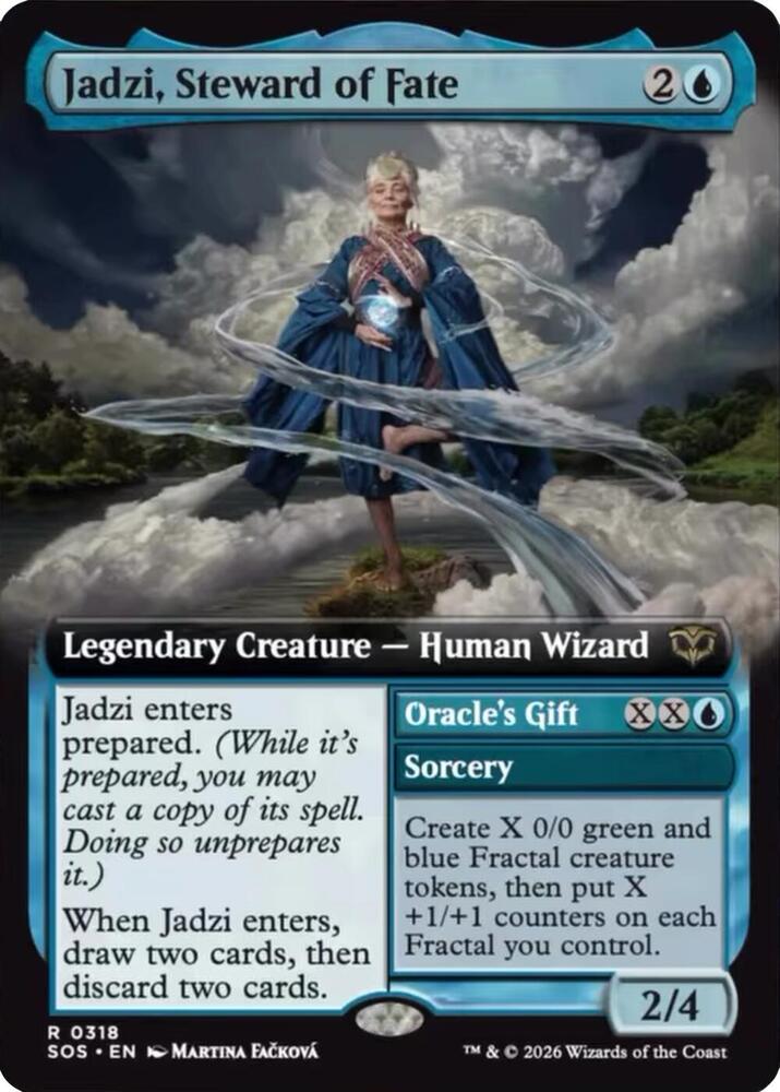 Jadzi, Steward of Fate // Oracle's Gift 318 (Secrets of Strixhaven)  - Extended Art Foil | Chromatic Games