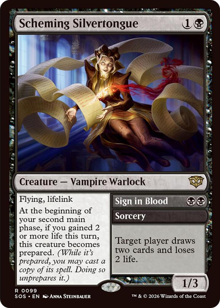 Scheming Silvertongue // Sign in Blood 99 (Secrets of Strixhaven)  | Chromatic Games