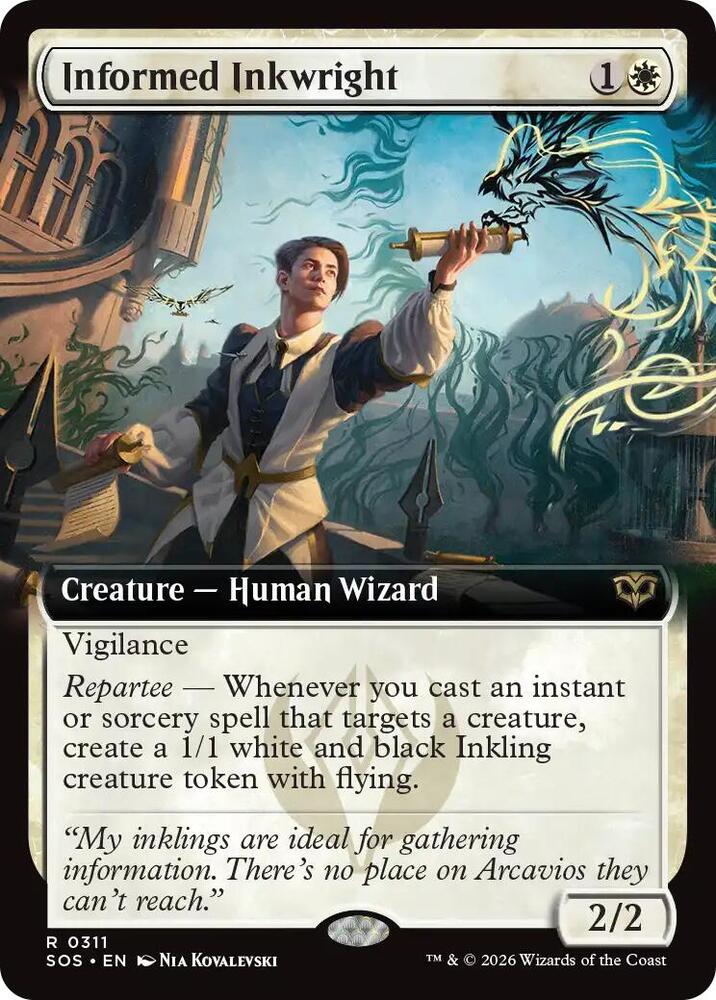 Informed Inkwright 311 (Secrets of Strixhaven)  - Extended Art | Chromatic Games