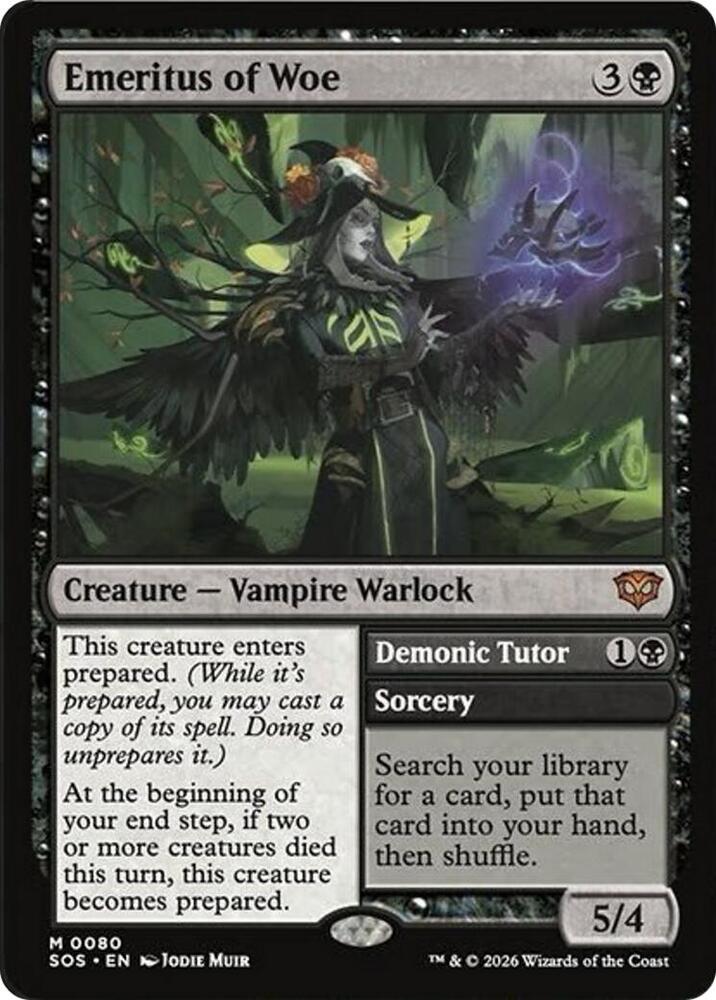 Emeritus of Woe // Demonic Tutor 80 (Secrets of Strixhaven)  - Foil | Chromatic Games