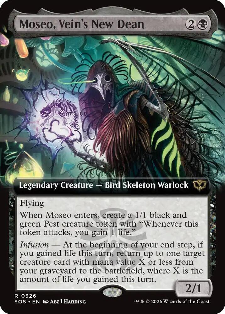 Moseo, Vein's New Dean 326 (Secrets of Strixhaven)  - Extended Art | Chromatic Games