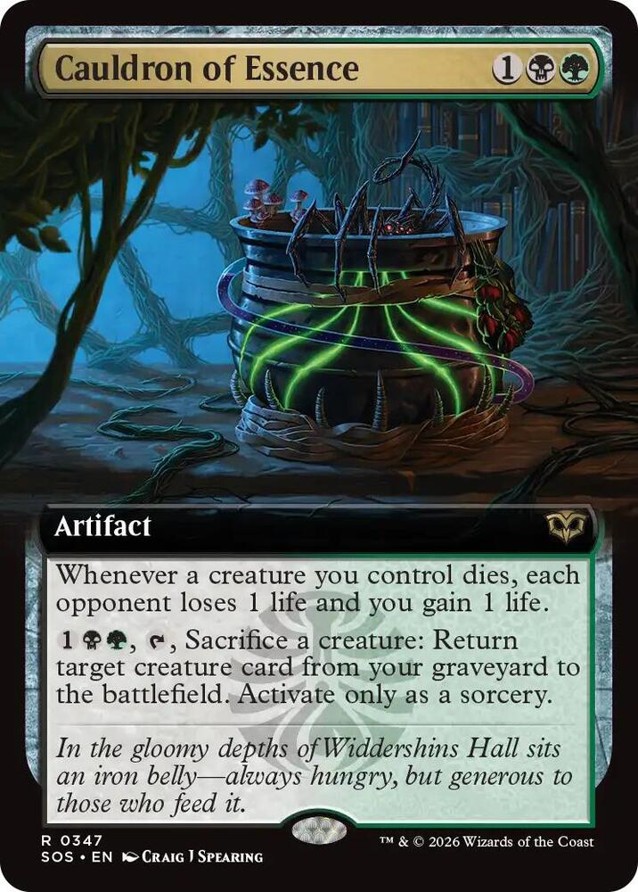 Cauldron of Essence 347 (Secrets of Strixhaven)  - Extended Art Foil | Chromatic Games