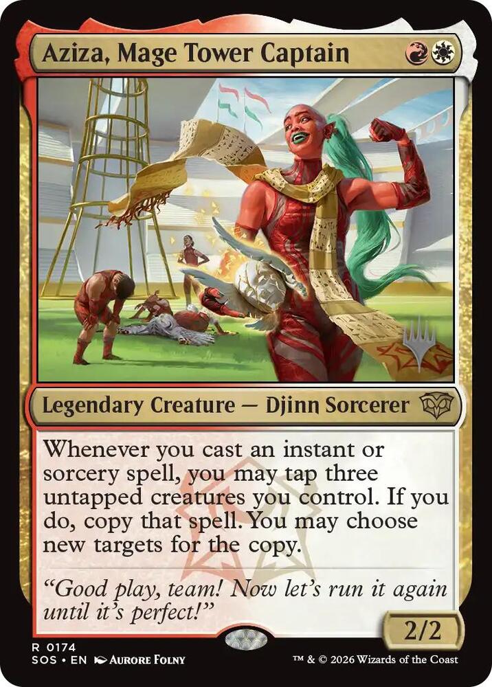 Aziza Mage Tower Captain 174 (Promo Pack: Secrets of Strixhaven)  | Chromatic Games