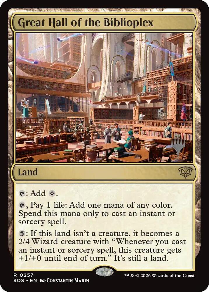 Great Hall of the Biblioplex 257 (Promo Pack: Secrets of Strixhaven)  | Chromatic Games