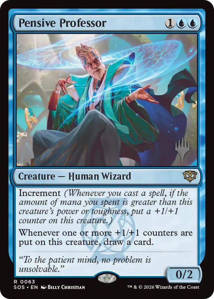 Pensive Professor 63 (Promo Pack: Secrets of Strixhaven)  - Foil | Chromatic Games