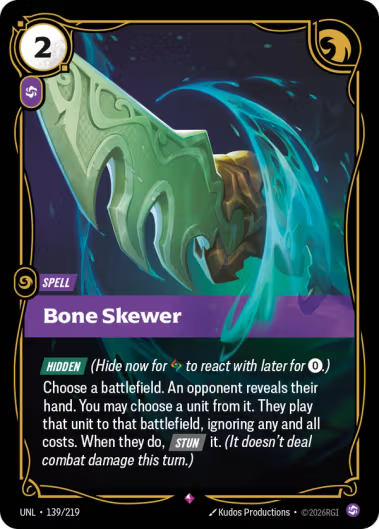 Bone Skewer 139/219 (Unleashed)  - Foil | Chromatic Games