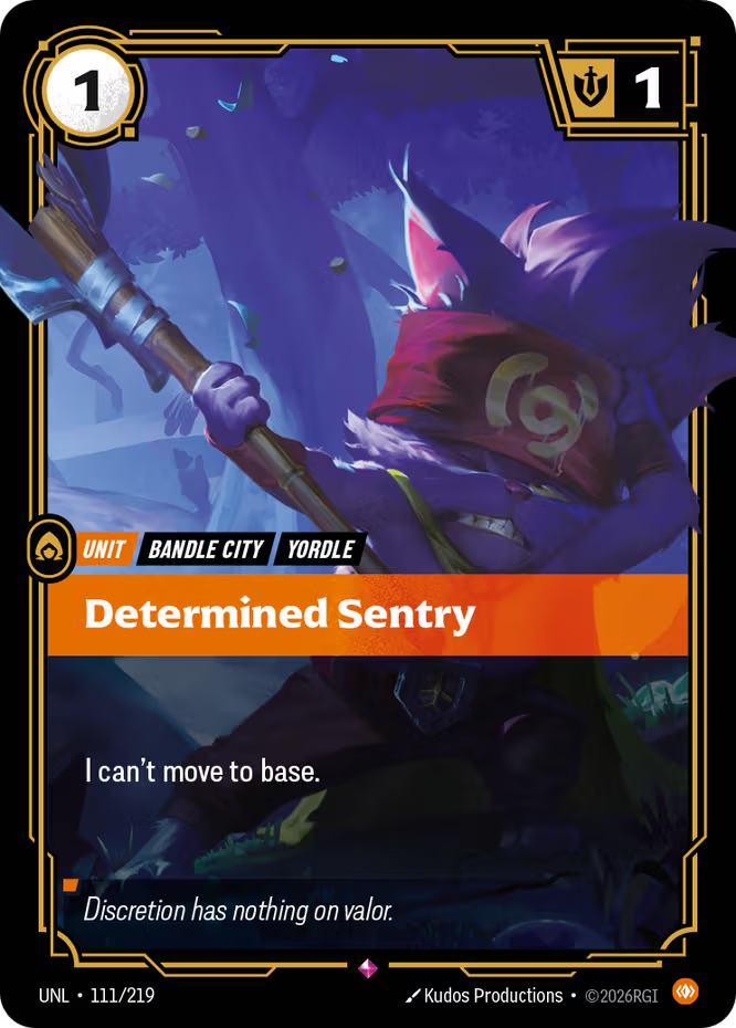 Determined Sentry 111/219 (Unleashed)  - Foil | Chromatic Games