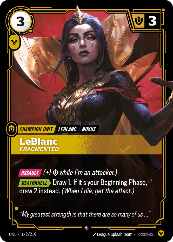 LeBlanc - Fragmented 172/219 (Unleashed)  - Foil | Chromatic Games
