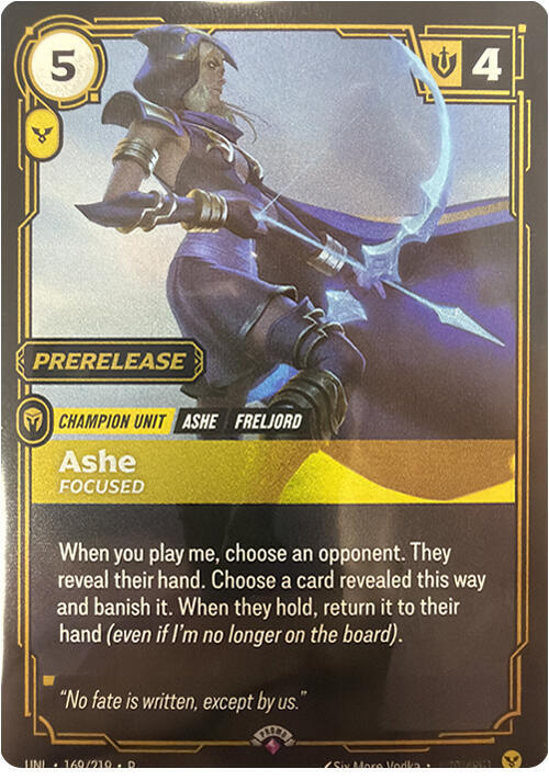 Ashe - Focused 169/219 (Riftbound Organized Play Promotional Cards)  - Foil | Chromatic Games