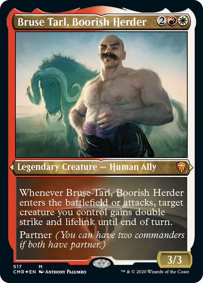 Bruse Tarl, Boorish Herder 517 (Commander Legends)  - Etched Foil | Chromatic Games