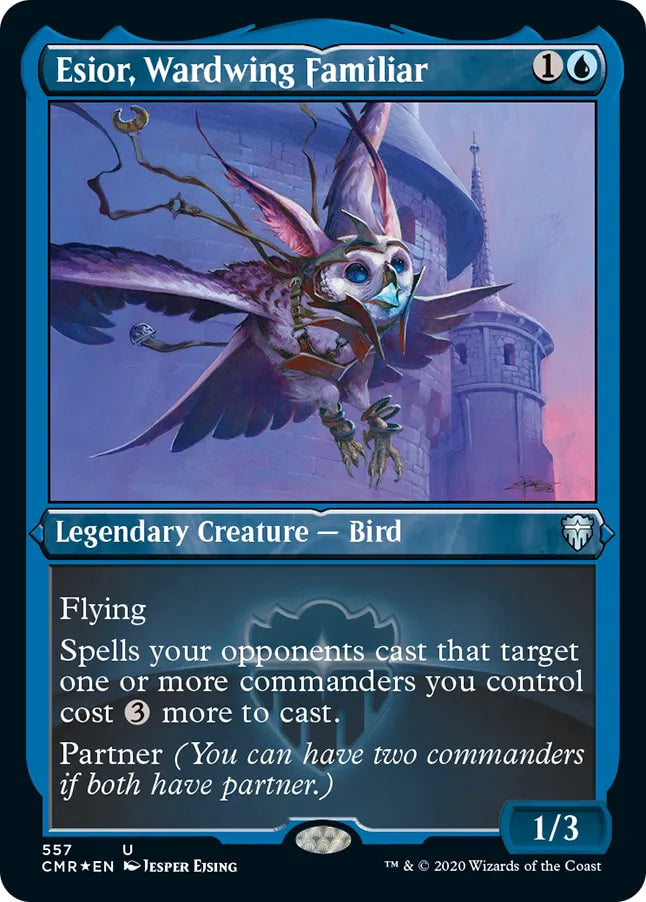Esior, Wardwing Familiar 557 (Commander Legends)  - Etched Foil | Chromatic Games