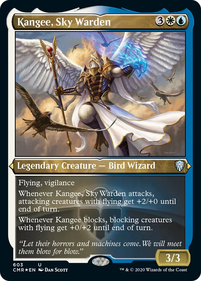 Kangee, Sky Warden 603 (Commander Legends)  - Etched Foil | Chromatic Games