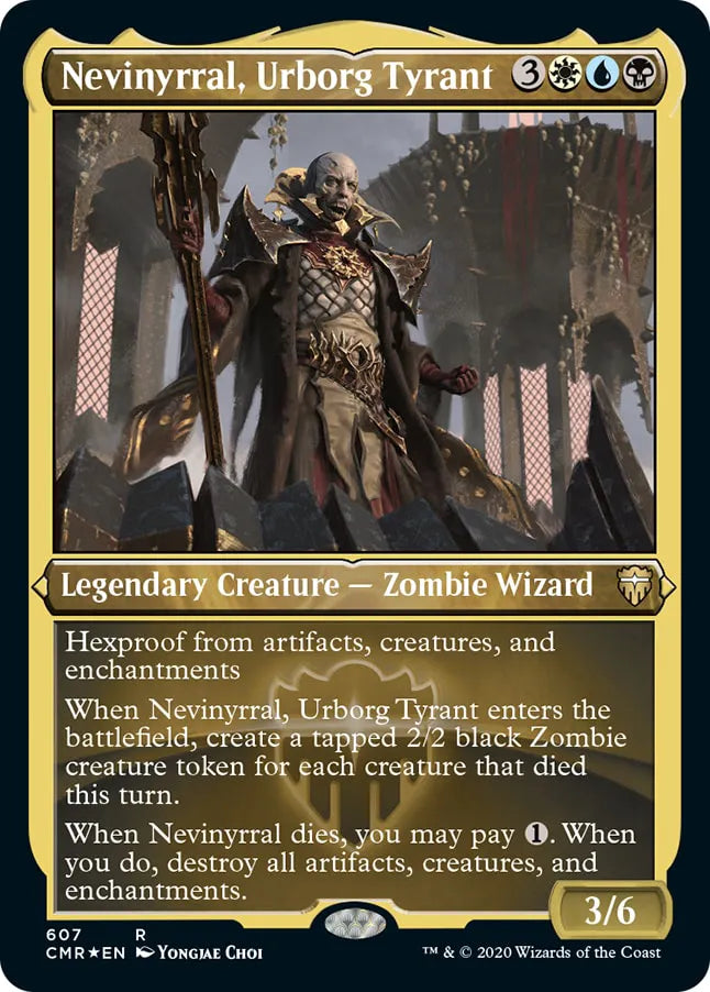 Nevinyrral, Urborg Tyrant 607 (Commander Legends)  - Etched Foil | Chromatic Games