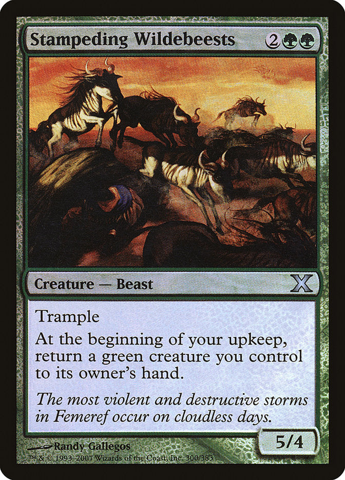 Stampeding Wildebeests 300/383 (10th Edition)  - Foil | Chromatic Games