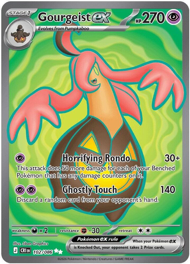 Gourgeist ex 102/086 (ME04: Chaos Rising)  - Holofoil | Chromatic Games