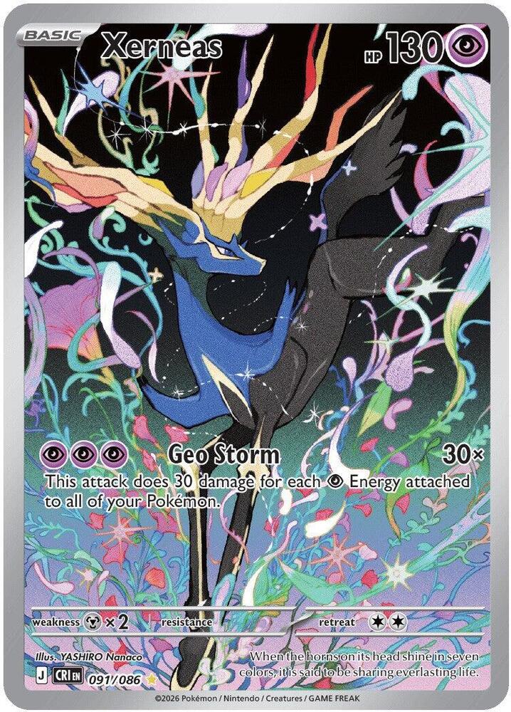 Xerneas 091/086 (ME04: Chaos Rising)  - Holofoil | Chromatic Games