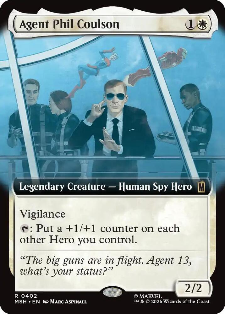 Agent Phil Coulson 402 (Marvel Super Heroes)  - Extended Art Foil | Chromatic Games