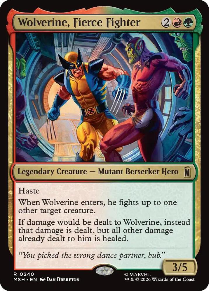 Wolverine, Fierce Fighter 240 (Marvel Super Heroes)  - Foil | Chromatic Games