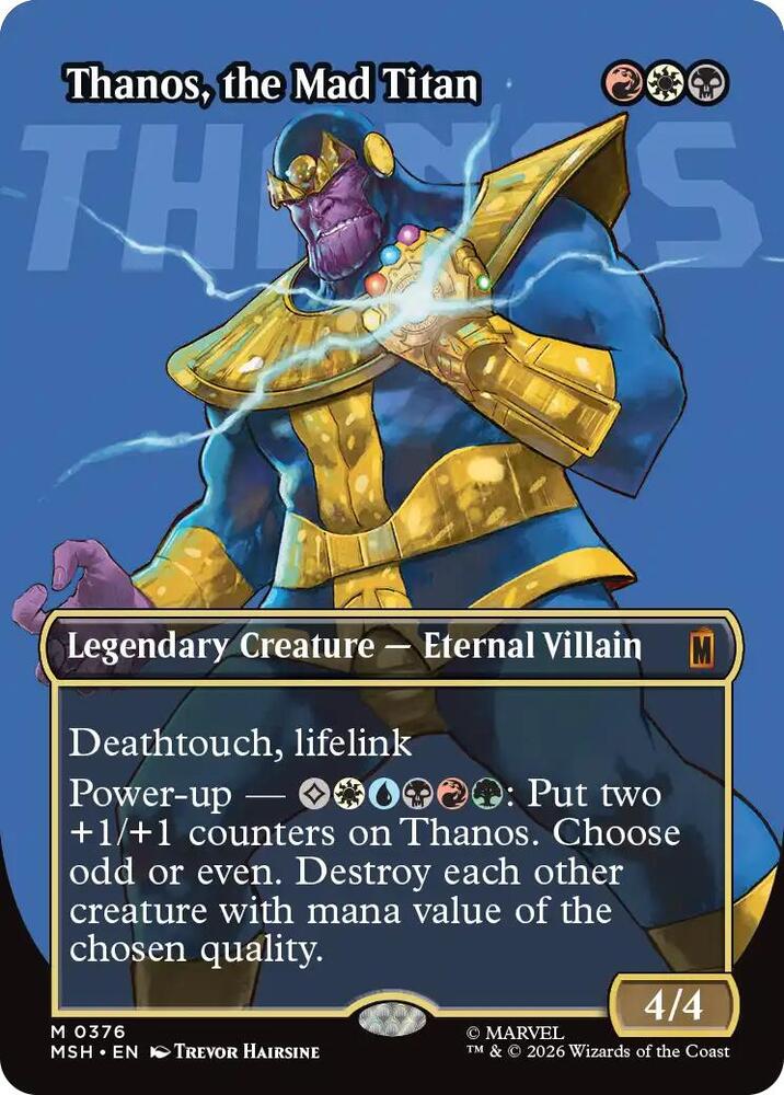 Thanos the Mad Titan Borderless 0376 376 (Marvel Super Heroes)  - Borderless Foil | Chromatic Games