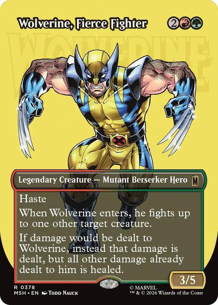 Wolverine, Fierce Fighter 378 (Marvel Super Heroes)  - Borderless | Chromatic Games