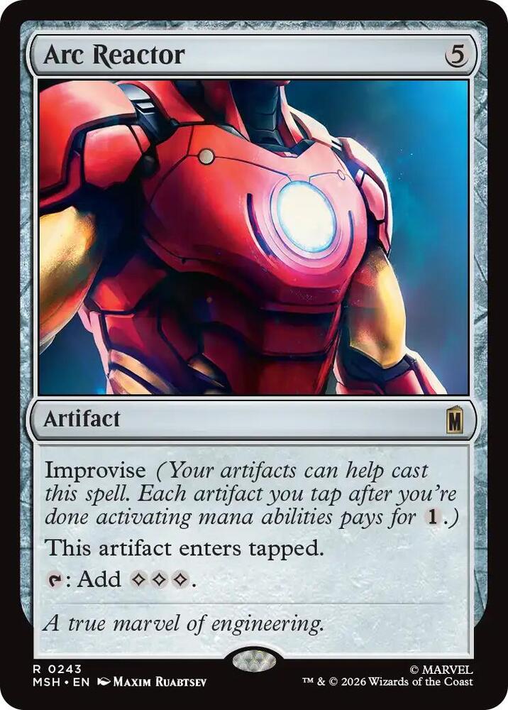 Arc Reactor 243 (Marvel Super Heroes)  - Foil | Chromatic Games