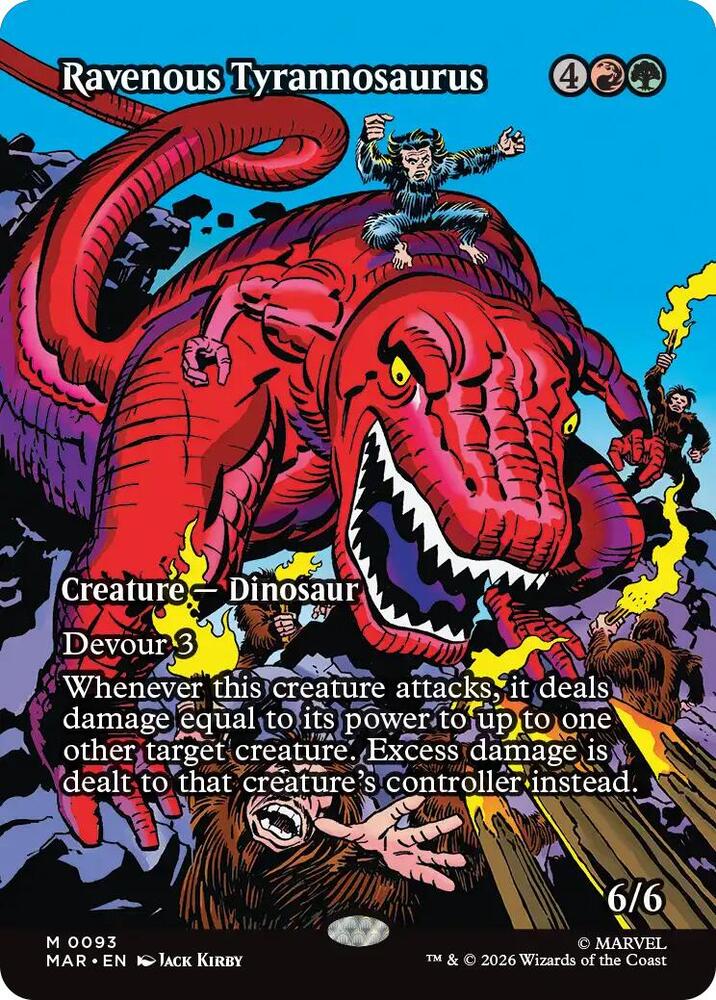 Ravenous Tyrannosaurus 93 (Marvel Universe Eternal-Legal)  - Borderless Foil | Chromatic Games