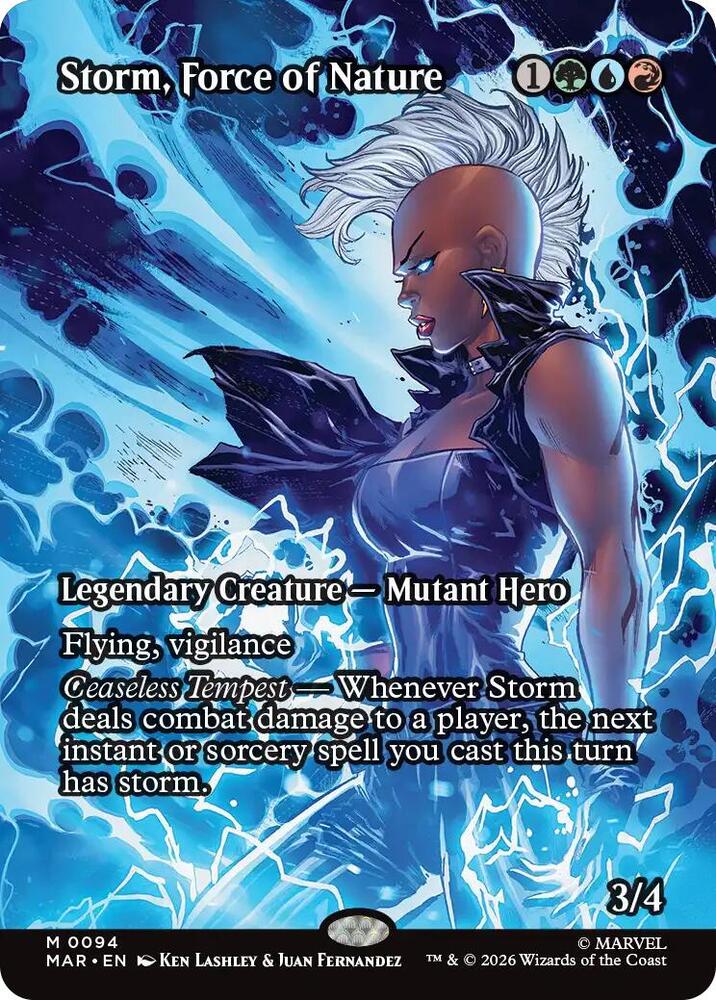 Storm, Force of Nature 94 (Marvel Universe Eternal-Legal)  - Borderless Foil | Chromatic Games