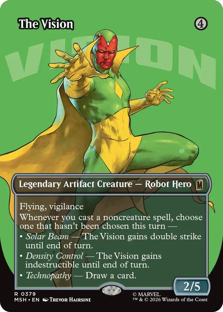 The Vision 379 (Marvel Super Heroes)  - Borderless Foil | Chromatic Games