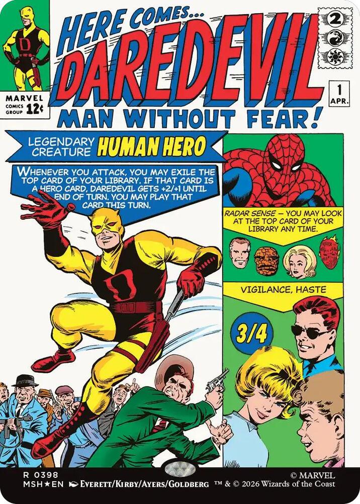 Daredevil, Man Without Fear 398 (Marvel Super Heroes)  - Borderless Foil | Chromatic Games