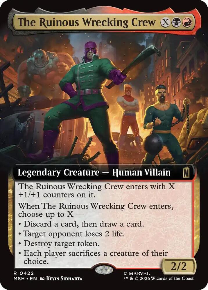 The Ruinous Wrecking Crew 422 (Marvel Super Heroes)  - Extended Art Foil | Chromatic Games