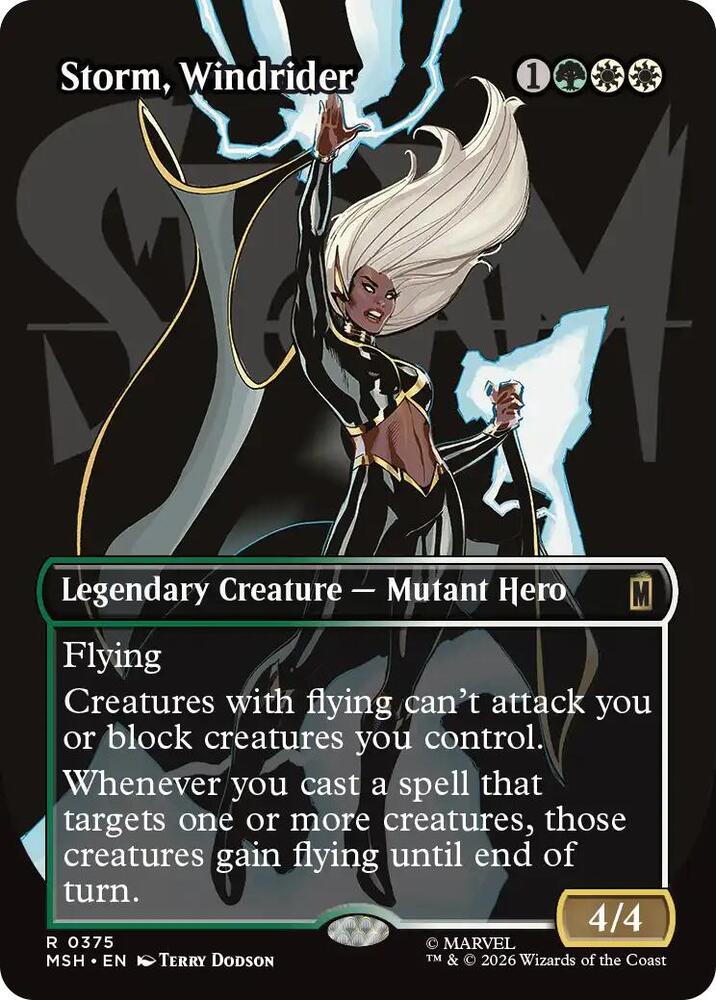 Storm, Windrider 375 (Marvel Super Heroes)  - Borderless Foil | Chromatic Games