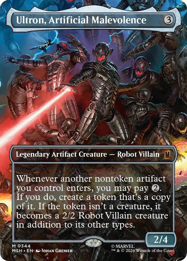 Ultron, Artificial Malevolence 344 (Marvel Super Heroes)  - Borderless Foil | Chromatic Games