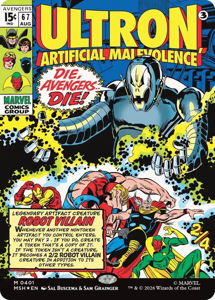 Ultron, Artificial Malevolence 401 (Marvel Super Heroes)  - Borderless Foil | Chromatic Games