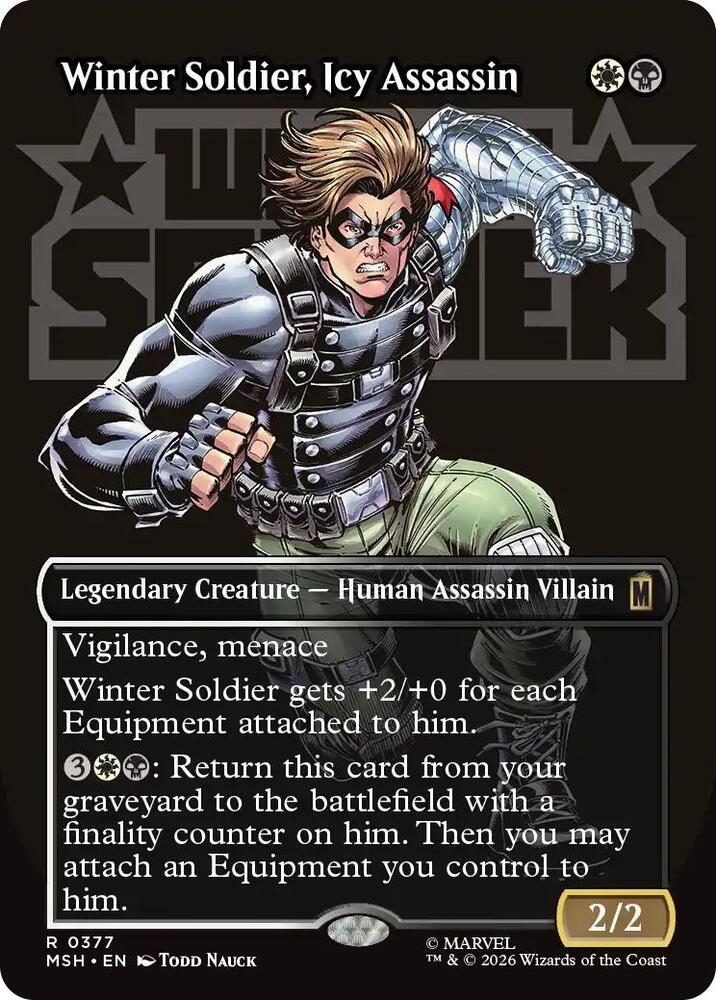 Winter Soldier, Icy Assassin 377 (Marvel Super Heroes)  - Borderless Foil | Chromatic Games