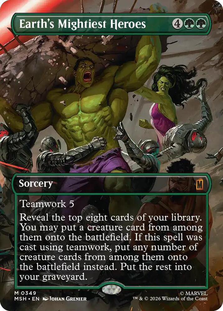 Earth's Mightiest Heroes 349 (Marvel Super Heroes)  - Borderless Foil | Chromatic Games