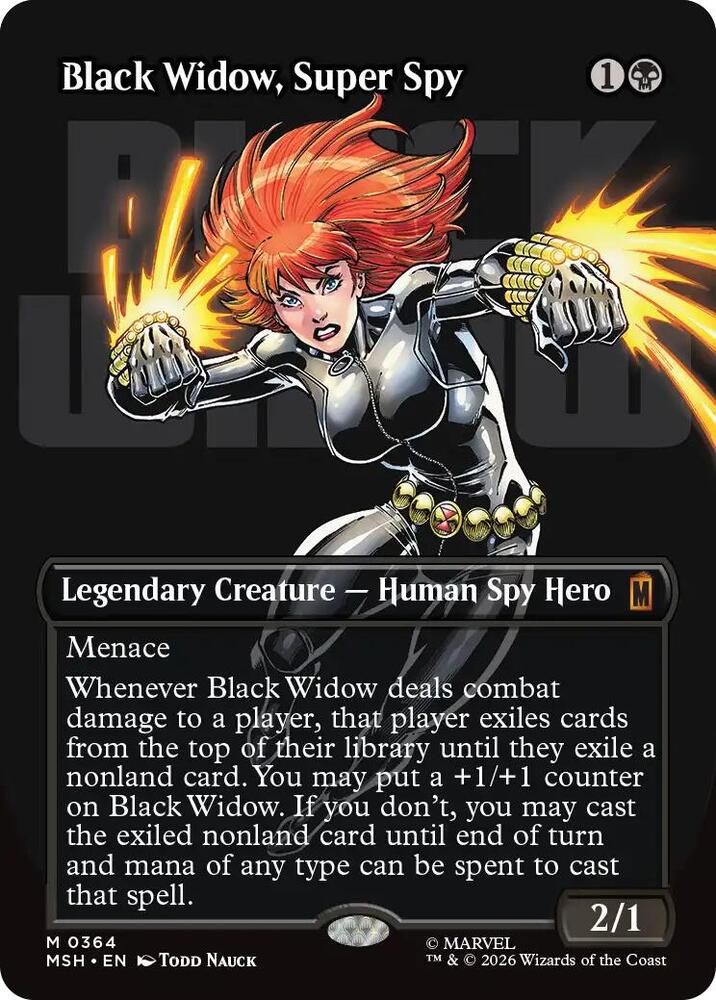 Black Widow, Super Spy 364 (Marvel Super Heroes)  - Borderless Foil | Chromatic Games