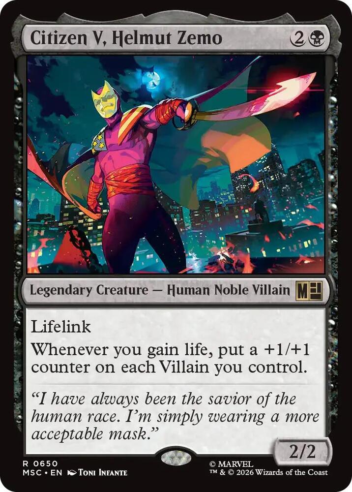 Citizen V, Helmut Zemo 650 (Commander: Marvel Super Heroes)  - Foil | Chromatic Games