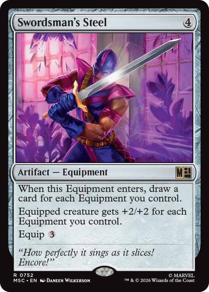 Swordsman's Steel 752 (Commander: Marvel Super Heroes)  - Foil | Chromatic Games
