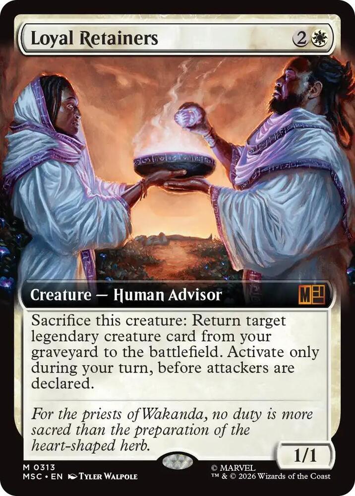 Loyal Retainers Extended Art 313 (Commander: Marvel Super Heroes)  - Extended Art | Chromatic Games