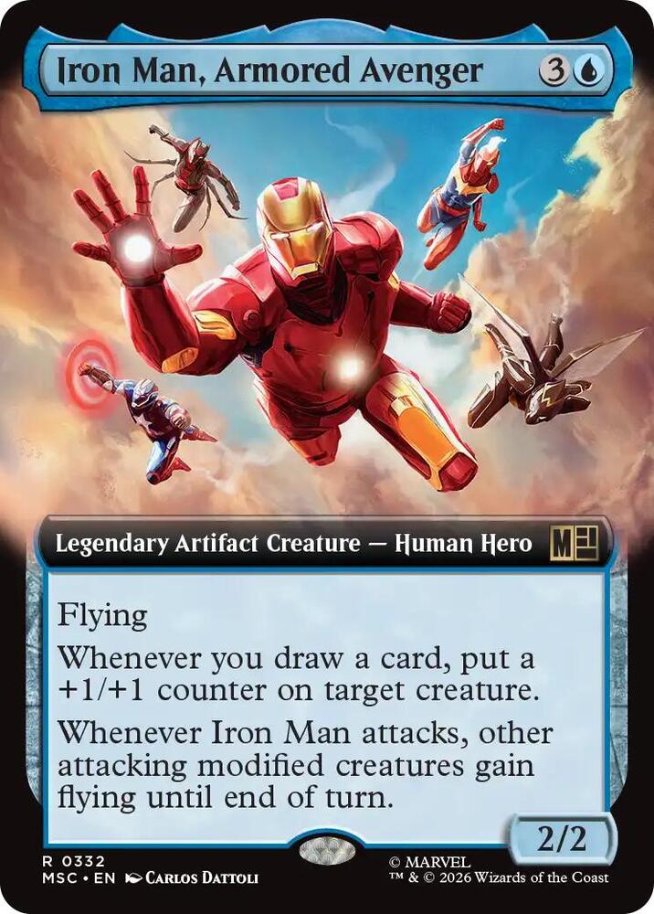 Iron Man Armored Avenger Extended Art 332 (Commander: Marvel Super Heroes)  - Extended Art | Chromatic Games
