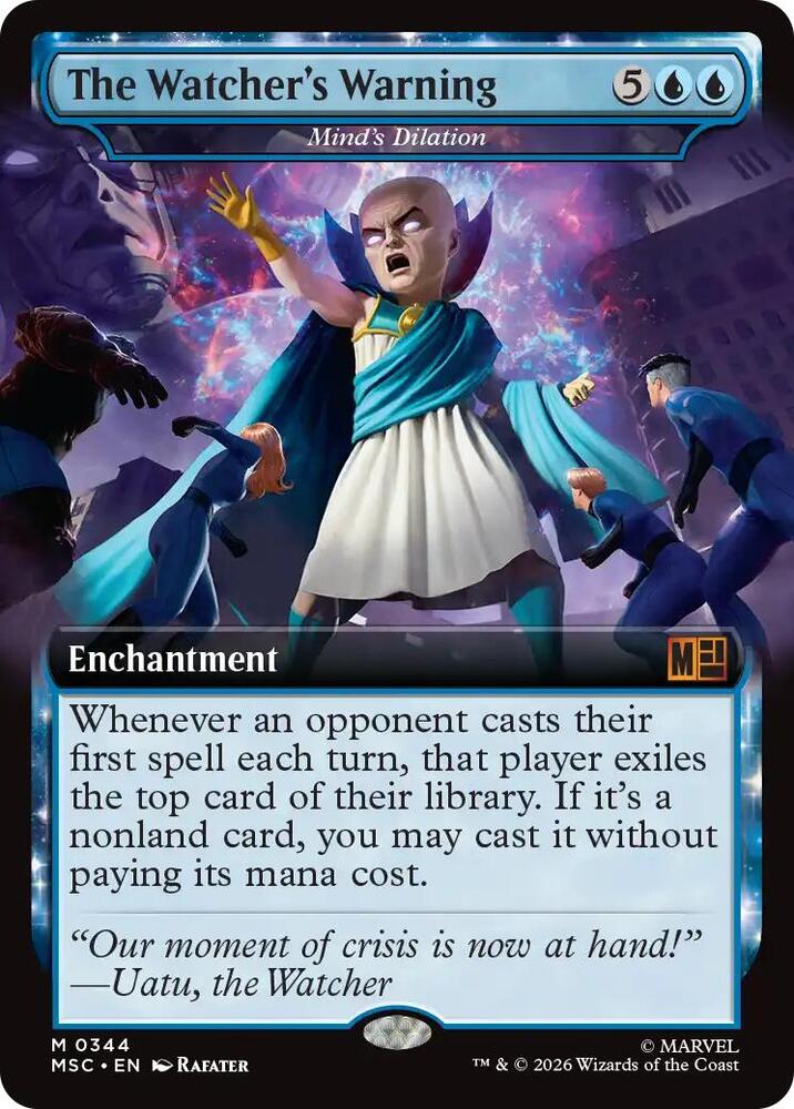 The Watchers Warning Minds Dilation Extended Art 344 (Commander: Marvel Super Heroes)  - Extended Art | Chromatic Games