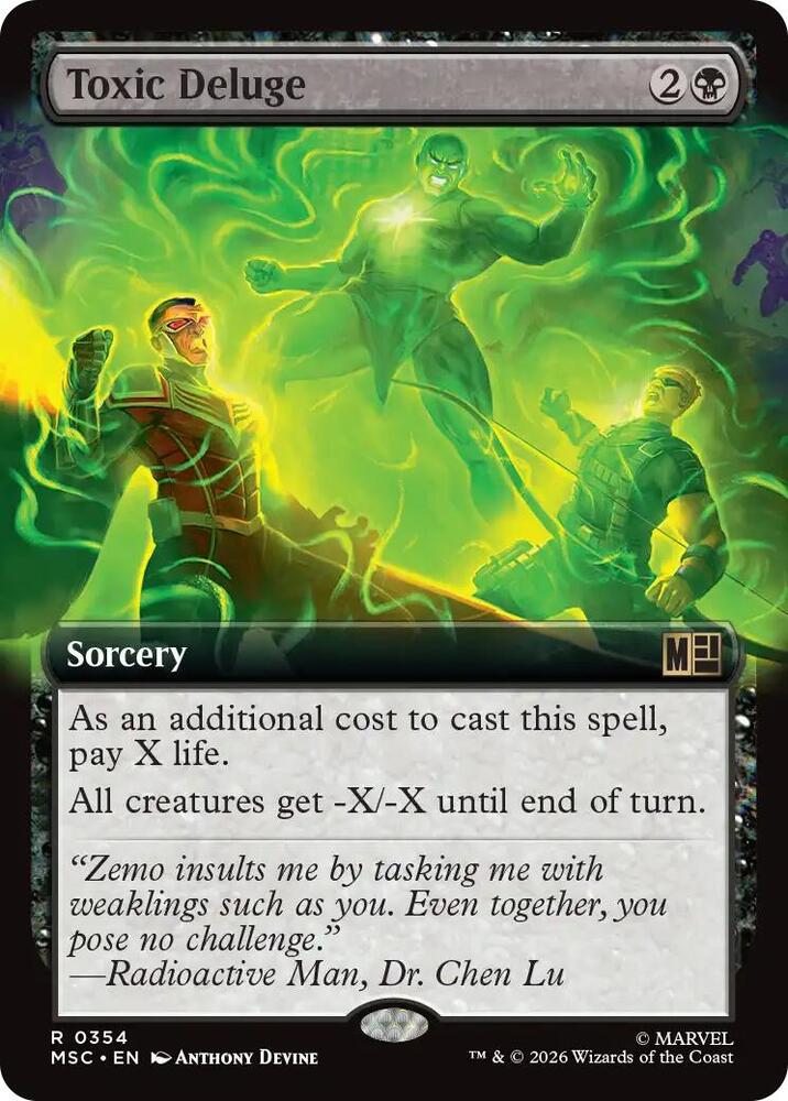 Toxic Deluge Extended Art 354 (Commander: Marvel Super Heroes)  - Extended Art | Chromatic Games