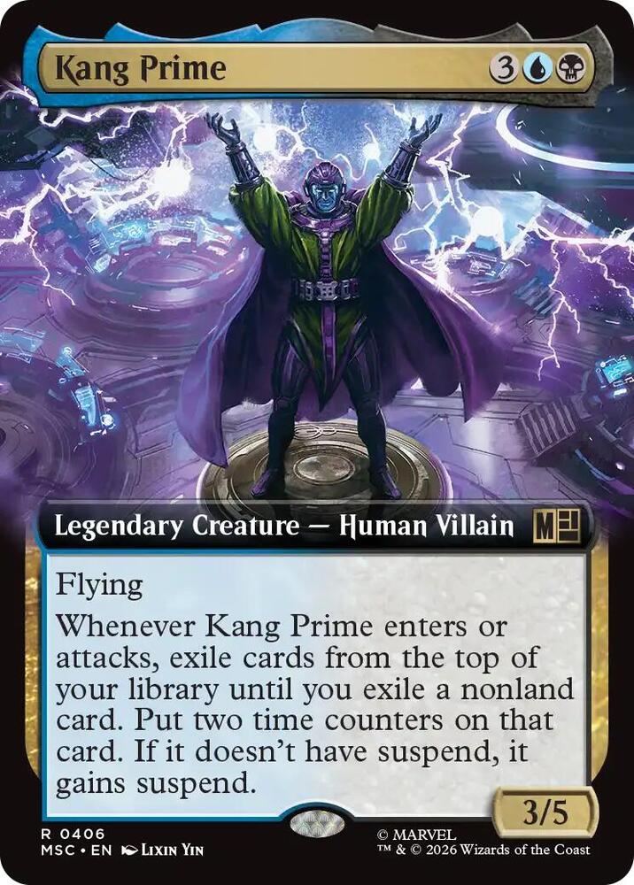 Kang Prime Extended Art 406 (Commander: Marvel Super Heroes)  - Extended Art | Chromatic Games