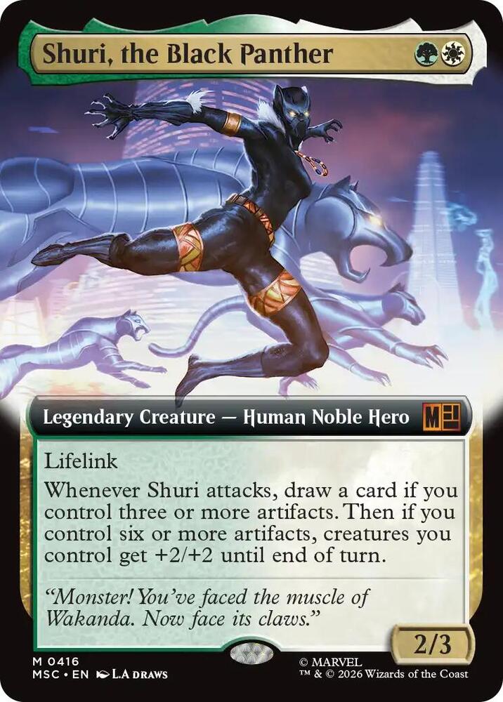 Shuri the Black Panther Extended Art 416 (Commander: Marvel Super Heroes)  - Extended Art | Chromatic Games