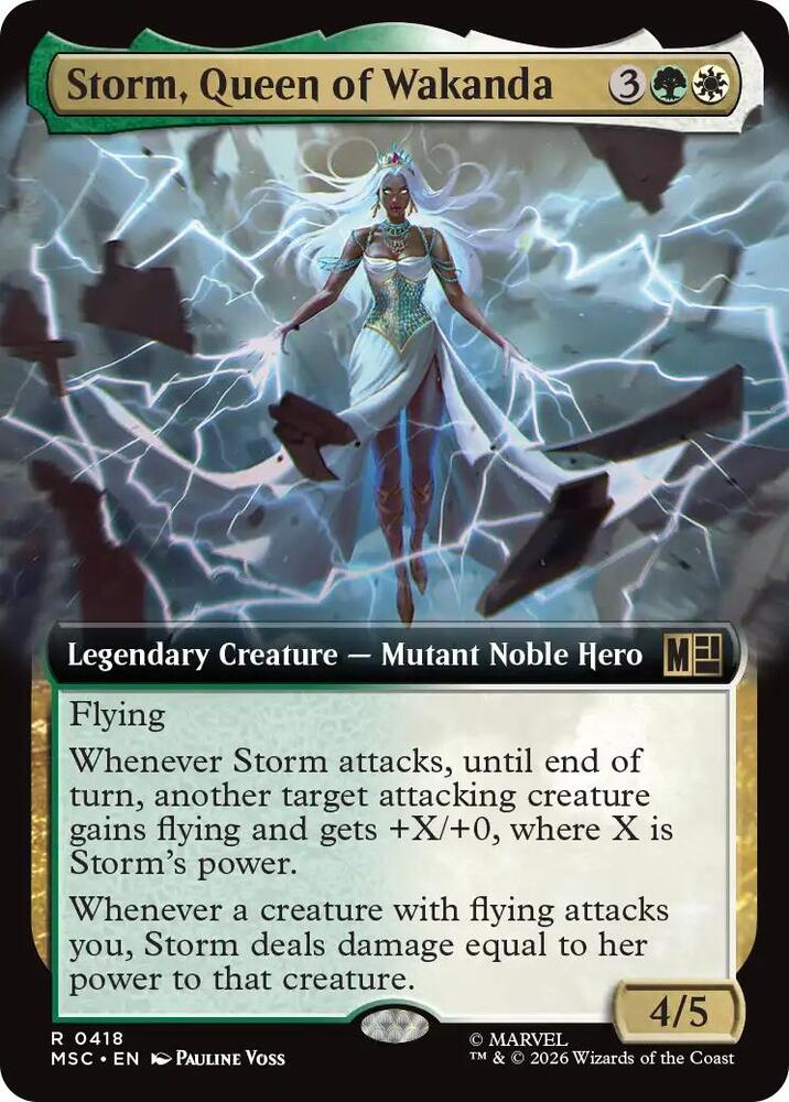 Storm Queen of Wakanda Extended Art 418 (Commander: Marvel Super Heroes)  - Extended Art | Chromatic Games