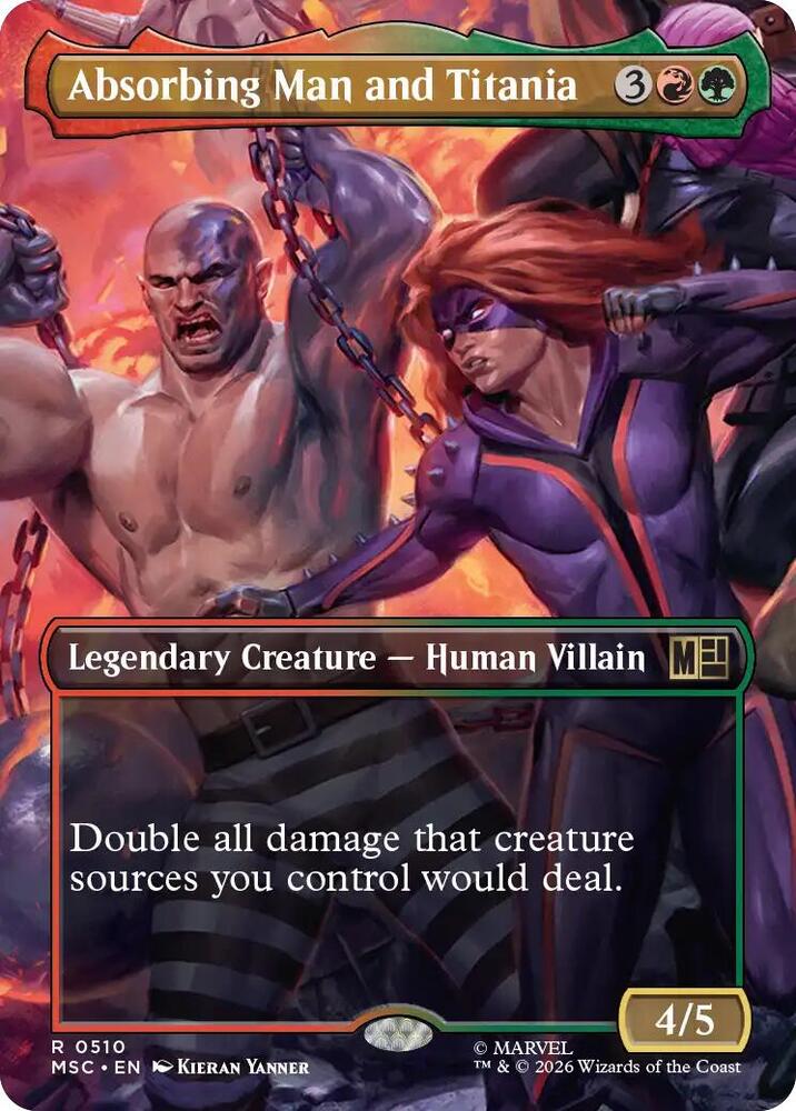 Absorbing Man and Titania 510 (Commander: Marvel Super Heroes)  - Borderless | Chromatic Games