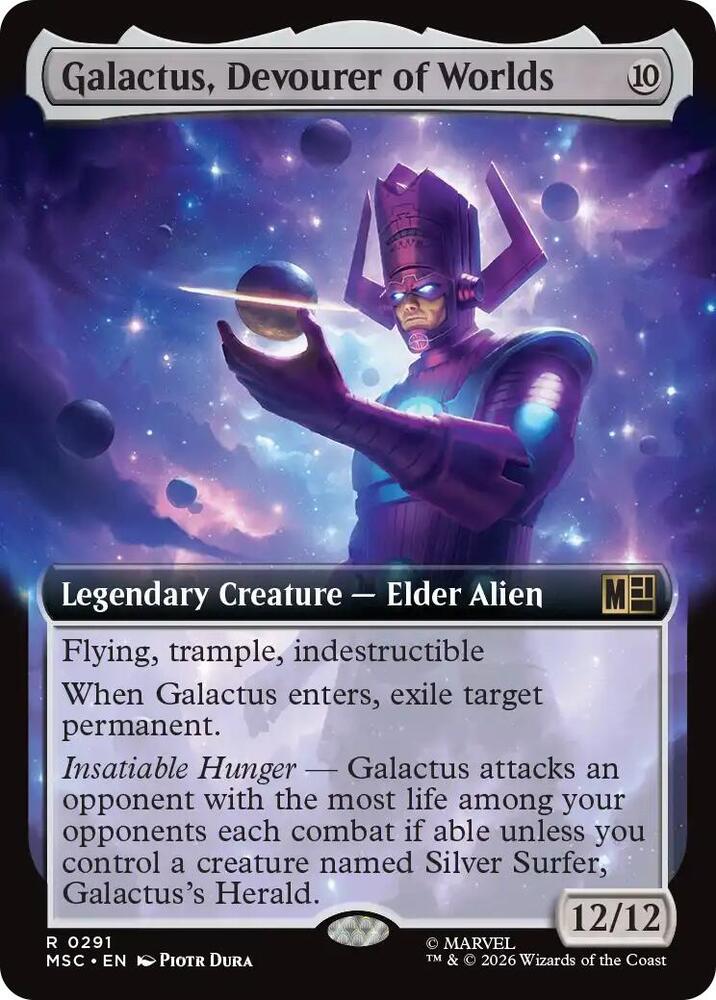Galactus Devourer of Worlds Extended Art 291 (Commander: Marvel Super Heroes)  - Extended Art | Chromatic Games