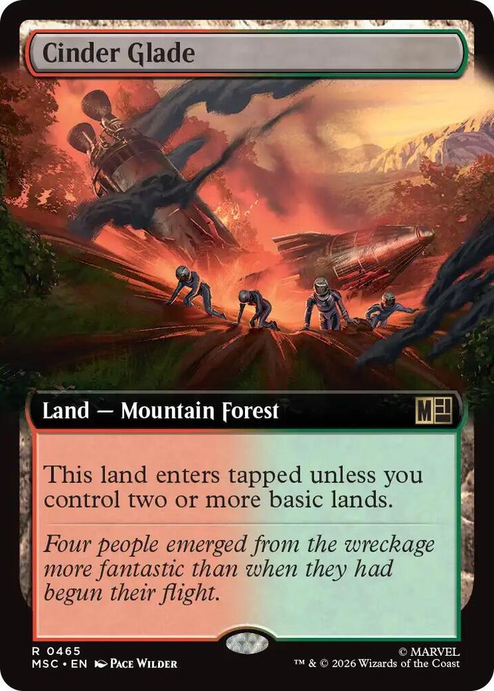 Cinder Glade Extended Art 465 (Commander: Marvel Super Heroes)  - Extended Art | Chromatic Games