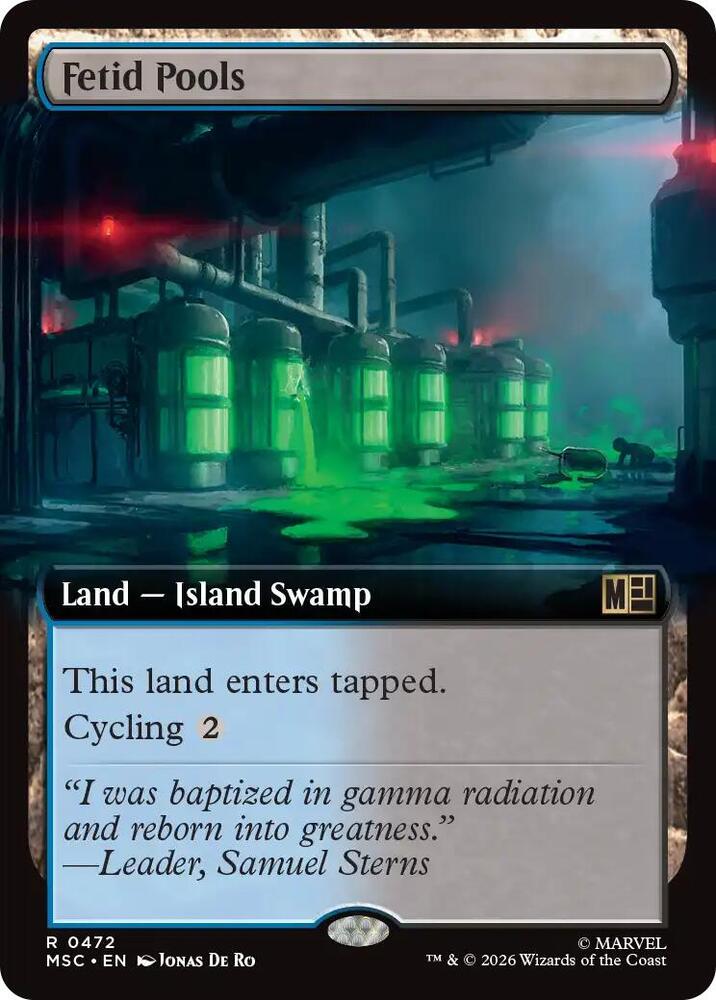Fetid Pools Extended Art 472 (Commander: Marvel Super Heroes)  - Extended Art | Chromatic Games